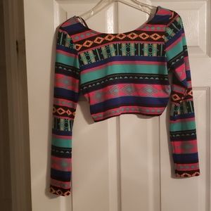 Long sleeve crop top